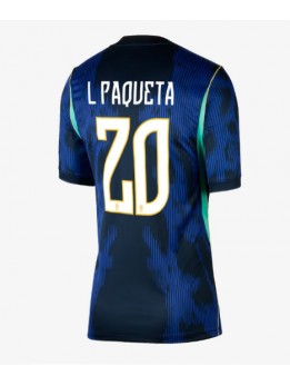 Brasilien Lucas Paqueta #20 Replika Borta Kläder Dam VM 2026 Kortärmad Brasilien Lucas Paqueta #20 Replika Borta Kläder Dam VM 2026 Kortärmad
